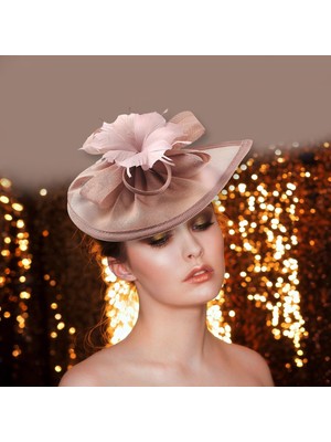 Amanda 2x Mesh Fascinator Hat Saç Klipsi Kişme Kokteyl Çay Partisi Pembe Gül Kırmızı  (Yurt Dışından)