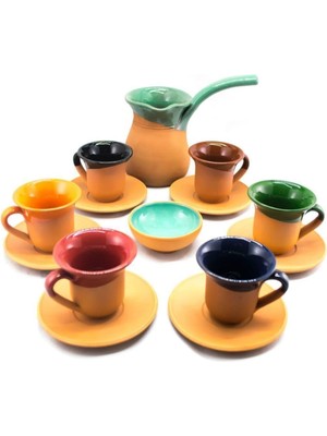 Avanos Toprak Fincan Seti Renk Dünyası 6 'Lı Set