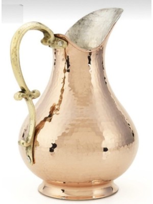 Dergah Bakır Dövme Sürahi Bakır Su Kabı Bakır Ayranlık Dövmebakır Surahi Hediyeliksurahi