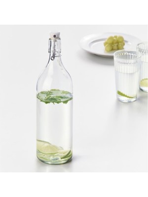 IKEA Korken Su Şişesi Cam 1 Lt