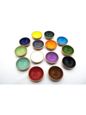 Avanos Toprak Kase Reçellik, Sosluk, Çerezlik Rengarenk 14' Lü - 10 cm