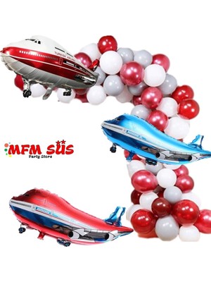 Mfm Parti Uçak Doğum Günü Zincir Balon Seti