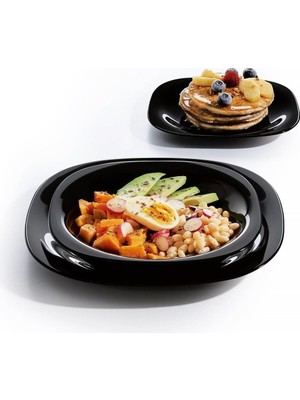 Luminarc Carine Noir 18 Parça Yemek Takımı Siyah