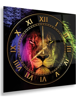 Emya Home Neon Aslan Cam Tablo