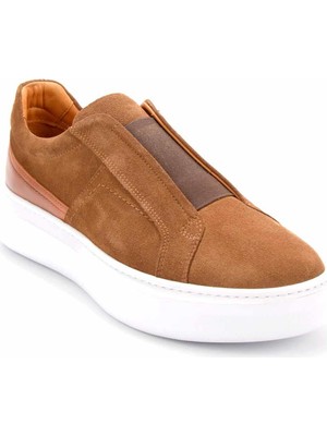 Bambi Taba Süet Leather Erkek Casual Ayakkabı E01901520102