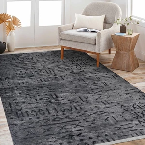Crea Halı Modern Şönil Kilim Jakarlı Dokuma Iskandinav Desen Natural Lateks Taban Özel Ölçü Halı Yolluk