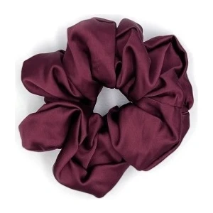 2 Li Bordo Saten Saç Lastik Simit Toka