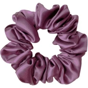 2 Li  Lila Saten Saç Lastik Simit Toka