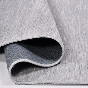 Crea Halı Modern Şönil Kilim Gri Jakaralı Dokuma Ince Yolluk Natural Lateks Özel Ölçü