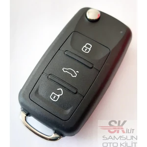 Skilit Samsun Oto Kilit Skoda Octavia Fabia Superb Uds Anahtar Kumanda Kabı Pimli Logolu