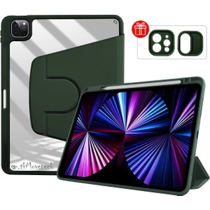 M.TK Moveteck Apple Ipad Pro 12.9inç Uyumlu 3.4.5.6. Nesil Kılıf Katlanabilir Kalemlikli Ayarlanabilir Standlı Uyku Modlu Akıllı Kapak Pencil Kalem Bölmeli 2018-2020-2021-2022 Series