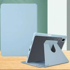 MTK Moveteck Apple Ipad 7.8.9.nesil 10.2inç Uyumlu Kılıf Katlanabilir Kalemlikli Ayarlanabilir Standlı Uyku Modlu Akıllı Kapak Pencil Kalem Bölmeli Smart Covert Trifoldink Pencil Pen Yuva