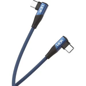 Linktech K595 Safe 60W Type-C - Type-C 90 Derece Data/şarj Kablosu 1.5mt