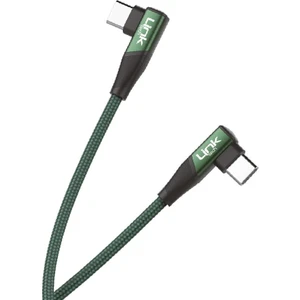 Linktech K595 Safe 60W Type-C - Type-C 90 Derece Data/şarj Kablosu 1.5mt