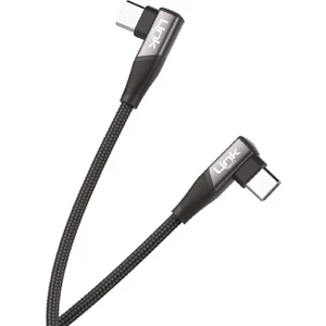 Linktech K595 Safe 60W Type-C - Type-C 90 Derece Data/şarj Kablosu 1.5mt