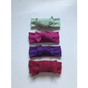 Nis Butik 4'lü Bandana Bebek Hediyelik Set, Bebek Bandana Hediye Seti