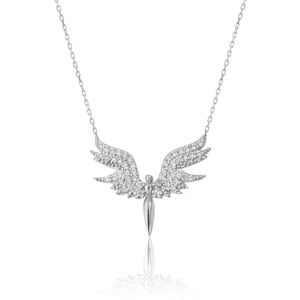 Zanaat Silver 925 Ayar Gümüş Rodyum Mikail Meleği Kolye Küçük Model