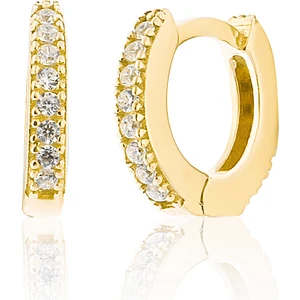 Zanaat Silver 925 Ayar Gümüş 14K Altın Kaplama 1-3 yaş Arası 10 mm Halka Bebek/Çocuk Küpesi