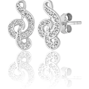 Zanaat Silver 925 Ayar Gümüş Rodyum Kaplama Müzik Sembolü Küpe