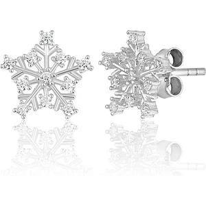 Zanaat Silver 925 Ayar Gümüş Rodyum Kaplamalı Kar Tanesi Modeli Küpe