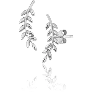 Zanaat Silver Gümüş Rodyum Kaplama Yaprak Modeli Küpe