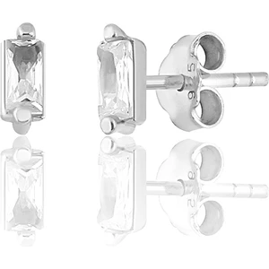 Zanaat Silver 925 Ayar Gümüş Baget Tektaş Küpe