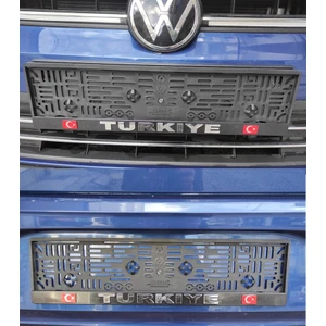 Türkiye Araç Takmatik Çıtalı Oto Plakalık 2 Adet Ön Arka