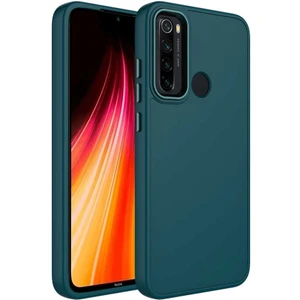 Kzy Xiaomi Redmi Note 8 Kapak Renkli Metal Kamera Çerçeveli First Class Içi Kadife Lasnman Kılıf - Yeşil