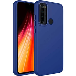 Kzy Xiaomi Redmi Note 8 Kapak Renkli Metal Kamera Çerçeveli First Class Içi Kadife Lasnman Kılıf - Lacivert