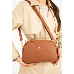 Kadın Yumuşak Deri 5 Bölmeli Uzun Çapraz Askılı Orta Boy Kullanışlı Omuz Çantası