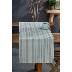 Yıkanmış Pamuk Antrasit Runner Masa Örtüsü 50X150 cm