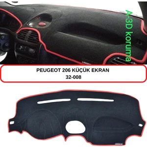 Peugeot 206 Küçük Ekran Torpido  Koruması / Halısı / Örtüsü