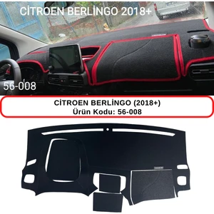 Citroen Berlingo (2018+) Ekranlı Kapaklı Torpido Koruma Kılıfı 3d Koruyucu Halı Örtü