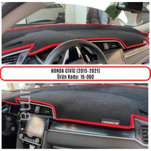 Honda Civic (2015-2021) Torpido Koruma Kılıfı 3d Koruyucu Halı Örtü