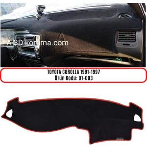 Toyota Corolla (1991-1997) Torpido  Koruma Kılıfı / 3d Koruyucu Halı / Örtü