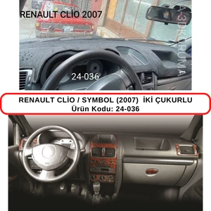 Renault Clio / Symbol (2007) Iki Çukurlu Torpido  Koruması / Halısı / Örtüsü