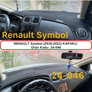 Renault Symbol (2018-2021) Kapaklı Torpido Koruma Kılıfı 3d Koruyucu Halı Örtü