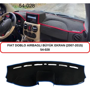 Fiat Doblo (2007-2015) Airbagli Double Ekran Torpido  Koruması / Halısı / Örtüsü