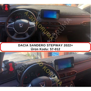 Dacıa Sandero Stepway (2021+) Torpido Koruma Kılıfı 3d Koruyucu Halı Örtü