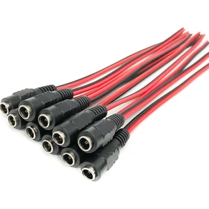 Ata Elektronik 10 Adet Dc Güç Erkek Kadın Kablo 12V Fiş Dc Adaptör Kablosu Fiş Konnektörü Için Güvenlik Kamerası Dc Fiş 5.5*2.1mm 5.5x2.5mm