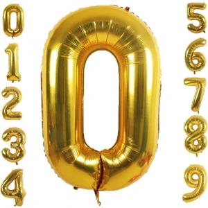 Rakam Gold Folyo Balon 34" Inc 76 cm