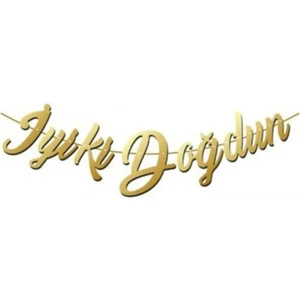 Gold Iyi Ki Doğdun Banner Kaliografisi