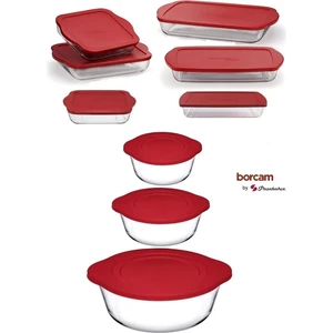 Borcam Kapaklı 9 Prç Çeyiz Seti 59001-59123-59133-59006-59124-59034-59024-59864-59854 Kır