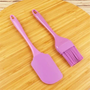 2'li Mutfak Yardımcısı Seti Silikon Spatula ve Silikon Yumurta Börek Poğaca Bisküvi Soslama Fırçası Süper Sağlıklı Ürünler