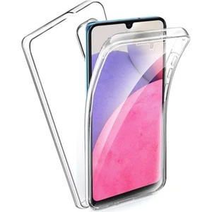 Samsung A04S 360 Derece Kılıf Şeffaf Silikon Ön Arka