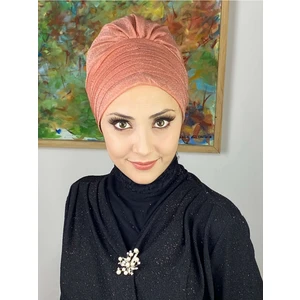 Butik Ambar Top Kapı Somon Simli Çapraz Drapeli Dış Bone