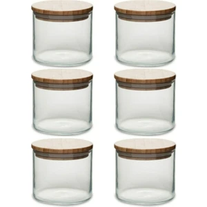 Bamboo Ahşap Silikon Kapaklı 6'Lı Kavanoz 700cc