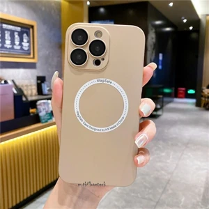 M.TK Moveteck Iphone 11 Pro Max Uyumlu Kılıf Manyetik Kablosuz Şarj Destekli Sert Pc Renkli Kaplama Kapak