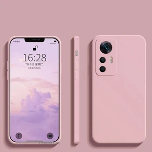 M.TK Moveteck Xiaomi Mi 12T Pro Kılıf Kamera Çıkıntılı Korumalı Nano Içi Kadife Soft Lansman Renkli Silinebilir Yumuşak Doku Silikon