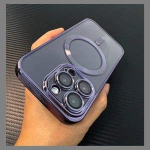 M.TK Moveteck Iphone 13 Pro Max Kılıf Kamera Camı Kaplamalı Parlak Renkli Magsafe Kablosuz Şarj Özellikli